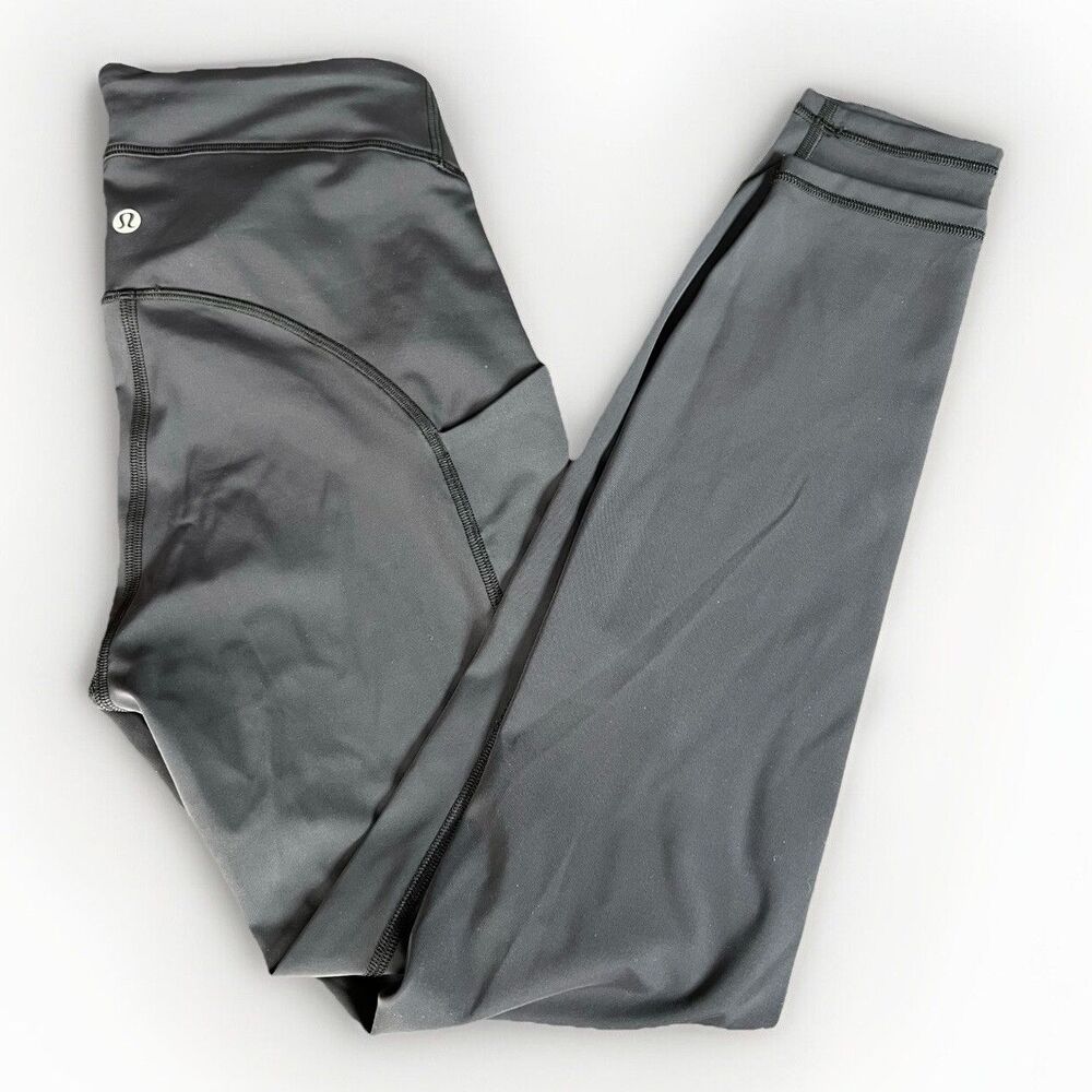 Lululemon Power Thru High-Rise Legging Women's 6 Dark Grey Missing Tag
